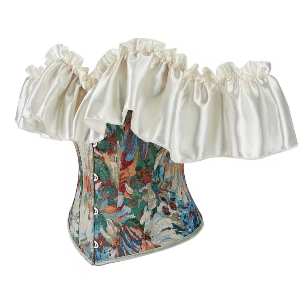 Floral Off-Shoulder Corset Top - Picture 2 of 4